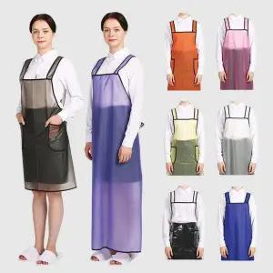 웰프런 우레탄 방수앞치마 검정파이핑