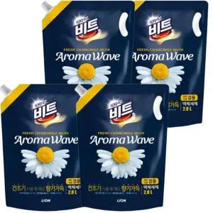 비트 아로마웨이브 액체세제 카모마일 겸용 리필 2L 4개
