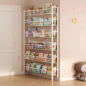 문뒤선반 틈새 슬림 벽 수납 스틸 책장 좁은 진열대