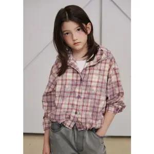 [갤러리아] [블루테일]AAA2BL01PK 크롭 체크 후드 셔츠