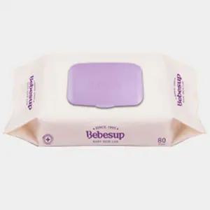 베베숲 트러스트 캡형 물티슈 80매 10팩 대용량 아기용 저자극 안전한 티슈 박스