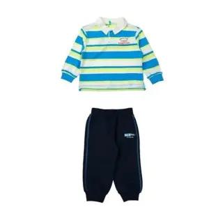 [갤러리아] 베네통키즈  26S/S스트라이프티셔츠트레이닝팬츠세트 QATS03611/TP01611GBK
