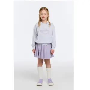 [갤러리아] 베네통키즈 여아 리본 맨투맨 세트 QAMT03611/QASK01611_멜란지그레이