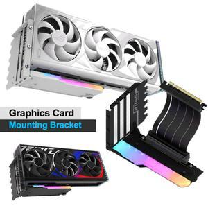 수직 비디오 카드 지지대 키트, 15cm PCI-E 4.0 X16 라이저 케이블 GPU 브래킷, 거치대 GPU 마운트 그래픽 카드 브래킷