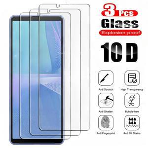 소니 Xperia 1 IV 10 III Lite 5 V Xperia1 II 강화 유리 보호 스크린 커버 필름 용 3PCS