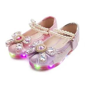 [풋풋]풋풋 펄리본 하트 LED 아동 여아구두