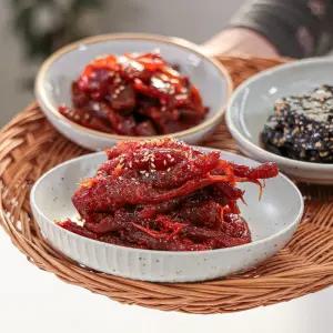 국산 더덕짱아치 무침 반찬 500g 순창 장담아전통식품