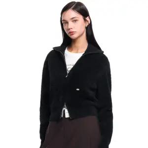 WOMAN 헤어리 집업 가디건 [BLACK] / WBC3L04514