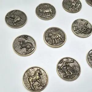 황동 12간지 엽전 동전 펜던트 DIY 키링 만들기 십이지신 풍수소품 부적
