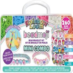 레인보우 룸 비드모지 미니 콤보 - DIY 고무 밴드 및 비드 팔찌 키트 1800 260 포함 디자인 제작 7세.+