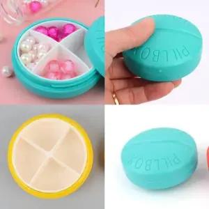 4칸 원형 케이스 약케이스 휴대용알약케이스 알약케이 (KYR-WFJ244Q)