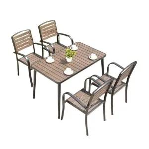 야외테이블세트 펜션 4인용 철제 테라스 옥상