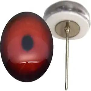 바늘 펠팅 인형 제작 용품 및 기타 공예품을 위한 와이어 핀 포스트에 다크 레드 룬 버드 글래스 즈 (6mm)