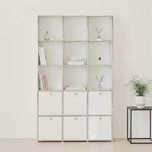 포스트모던 발렌 3X5 미드센츄리 거실 책장 1200 5단 C3 (6도어)