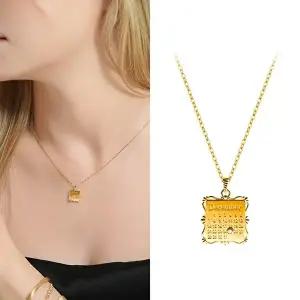 [골드앤]골드앤 24K 순금 골드캘린더 랩다이아몬드 목걸이