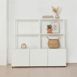 동서가구 E0 아르케 시스템선반 다용도 수납 책장 1200 1단+선반 2단 DF927793