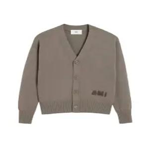 아미 크로셰 코튼 울 자수 가디건 AMI HKC163 KN0063 136