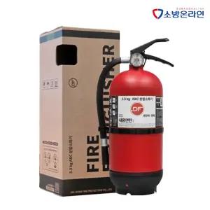 대동소방 국산 분말소화기 3.3KG 무광레드 가정용 업소용 사무실용