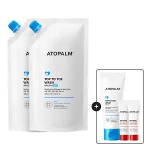 아토팜 탑투토워시 400ml(리필)x2+[증정]탑투토워시100ml+MLE크림8ml(튜브)x2개