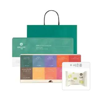 오설록 프리미엄 티 컬렉션 세트, 10종(40입)+증정 (그린티웨하스 17g, 1개)