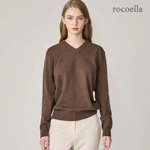 [로코엘라] 베이크 베이직 여성 V넥 니트
