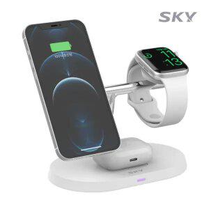 스카이 필 3in1 맥세이프 아이폰 애플워치 고속 무선 충전기 거치대 W54 MAG