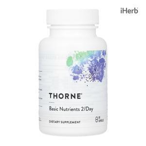 [아이허브] 쏜리서치 기본 영양소 2/데이, 캡슐 60정, 종합비타민 마그네슘 칼슘 루테