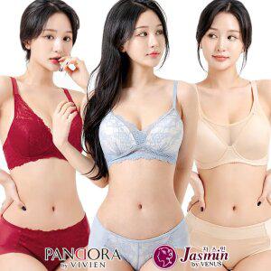 [비너스] 브라 팬티 세트 빅사이즈 노와이어 A B C D E F G 컵 풀컵 몰드 와이어 노라