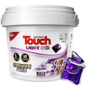 터치 라이트 라벤더향 국내생산 아토캡 캡슐세제120개/ 고농축 실내건조 세제