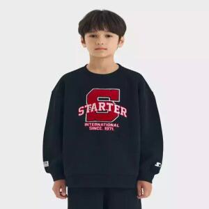 [스타터 블랙라벨 키즈]기모 스웨트 맨투맨 (블랙) ST254IMM02_BLK