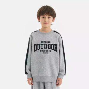 [아웃도어 프로덕트 키즈]바시티 레터링 기모 맨투맨 (멜란지) OD254IMM04_MLG