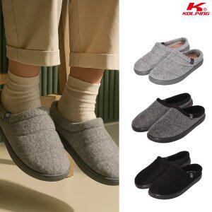 콜핑 0014MK386U 방한 체크무늬 안감 남여공용 겨울 패딩 뮬 슬리퍼 실내화