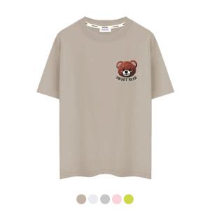 제네브 국내생산 쿨코튼 20수 반팔티셔츠 미니베어/M~3XL까지