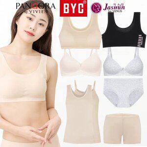 [BYC/비비안] 주니어 브라 팬티 세트 1 2 3 단계 별 스포츠 심리스 여아 아동 브래지어