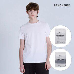 (정상가:29,900원) 베이직하우스 면30수 BCI 라운드넥 무지 반팔티셔츠 3팩 LATS0110