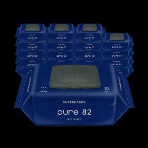 슈퍼대디 퓨어 82 캡형, 70매, 20입 고평량 아기 물티슈 엠보