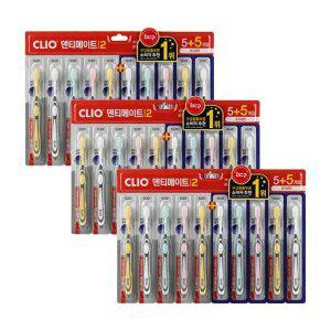 크리오 덴티메이트시즌2  콤팩트 헤드 칫솔 초극세모, 10입, 3개