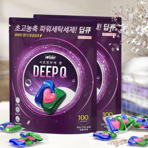 아이러브베베 딥큐 캡슐세제 샤르망부케 100개입+100개입 3in1 고농축 세탁세제 퍼퓸