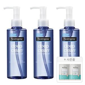 뉴트로지나 딥클린 클렌징 오일 200ml, 3개+증정 (아비노 캄앤리스토어 오트 젤 모이스