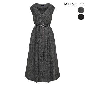 슬리브리스 벨트 세트 롱 원피스