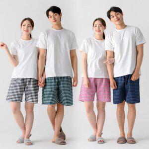 (30%즉시할인) 잔체크 5부 잠옷바지 파자마