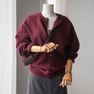 (안나앤플러스) 포린 새들 라운드 가디건[가디건DY767] 빅사이즈