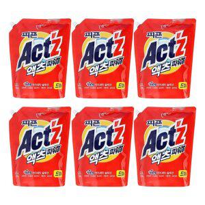액츠 파워젤 액체세제, 드럼, 2L, 6개