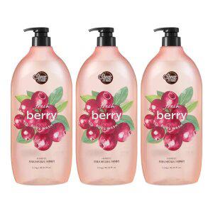 샤워메이트 내추럴 바디워시 크랜베리, 1.2kg, 3개