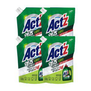 액츠 퍼펙트 딥클린 액체세제, 일반드럼겸용 리필, 2.2L, 4개