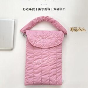 패딩 노트북 파우치 가방 숄더백 생활방수 그린 실버 옐로우 13.3인치 증정 티류으스