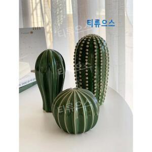 선인장 도자기 장식품 홈인테리어 소품 북유럽 생일선물 세라믹 장식 티류으스