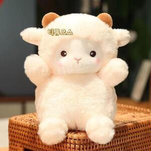 귀여운 동물애착인형 양인형 촉감좋은 선물 동물인형 수면인형 장식소품 부드러운 티류