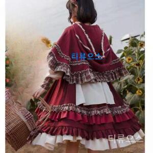 티류으스 할로윈 코스프레 의상 코스튬 빨간망토 차차 파티룩 원피스