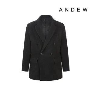 세르지오등 남성 따뜻한 캐시미어 헤링본 더블 하프코트 구스다운 정장자켓 콤비자켓